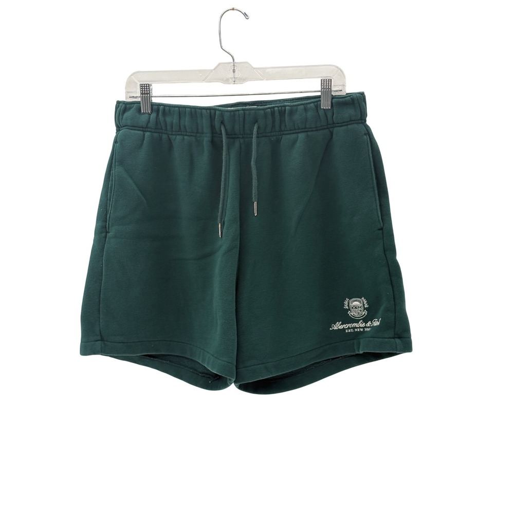 Abercrombie & Fitch Fleece Shorts Relaxed Fit 5" inseam Green Men Large